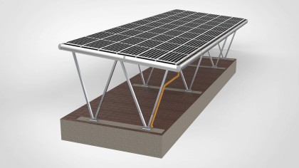 W Type Solar Carport Mount